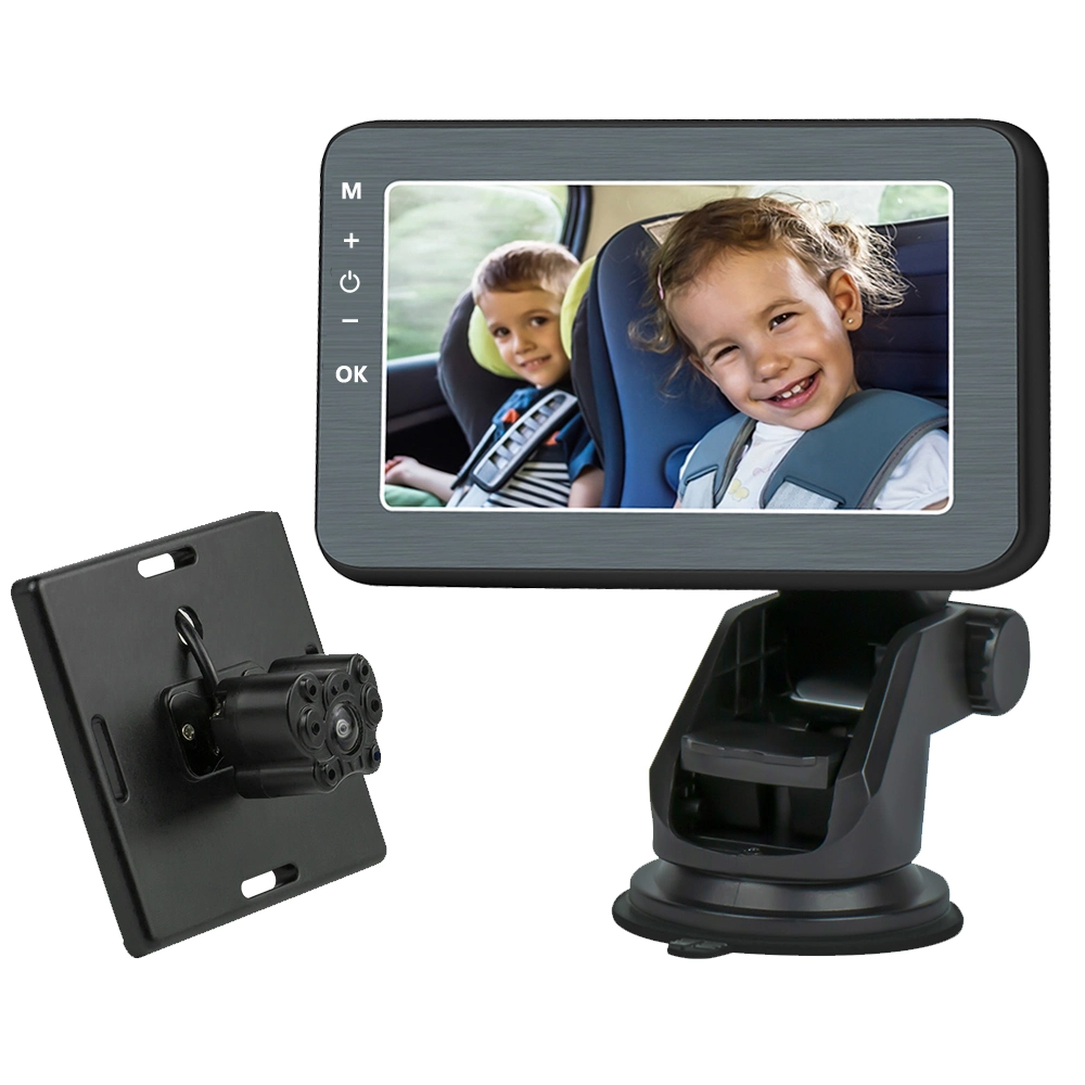 5" IPS Screen Mirror Back Seat Rear View Camera DVR Baby Face Loop Recording Car Baby Monitor